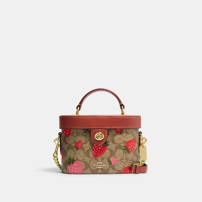 Coach Outlet Kay Crossbody In Signature Canvas With Wild Strawberry Print