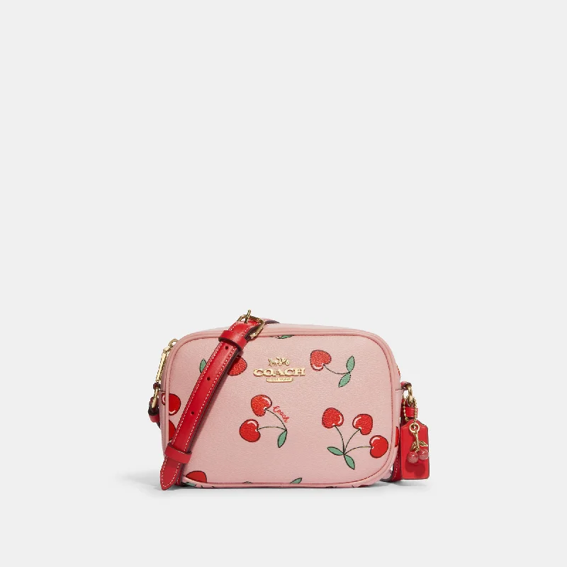 Coach Outlet Mini Jamie Camera Bag With Heart Cherry Print