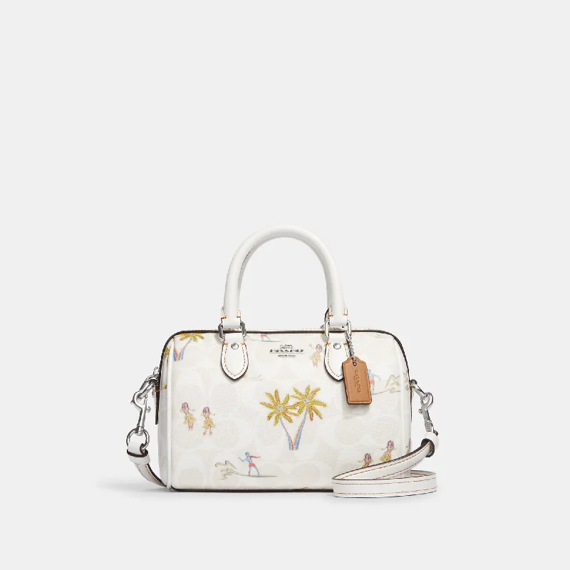 Coach Outlet Mini Rowan Crossbody In Signature Canvas With Hula Print