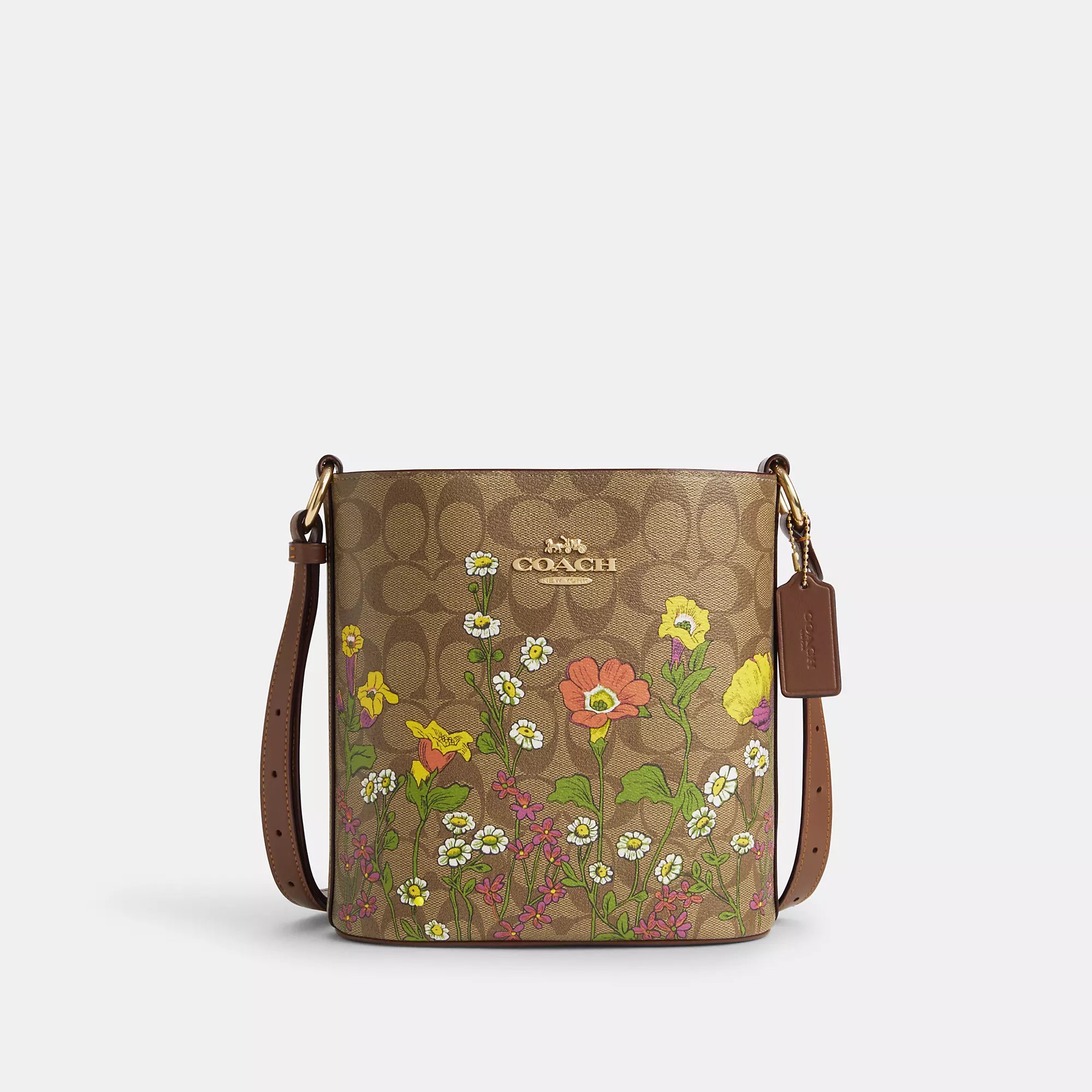 Coach Outlet Sophie Bucket Bag In Signature Canvas With Floral Print