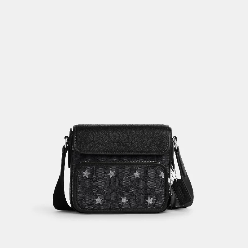 Coach Outlet Sullivan Flap Crossbody In Signature Jacquard With Star Embroidery