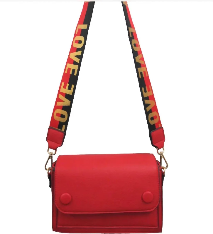 Crossbody With Web Strap In Red