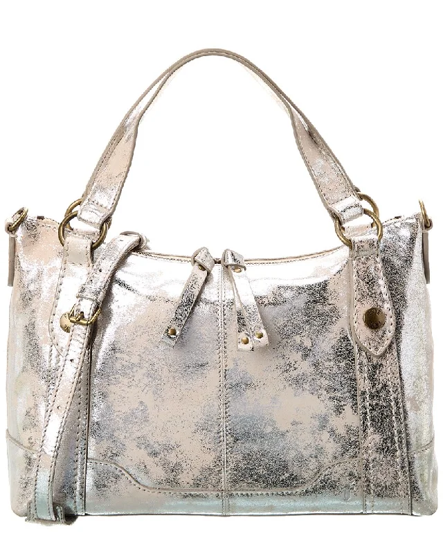 Frye Melissa Metallic Medium Leather Satchel