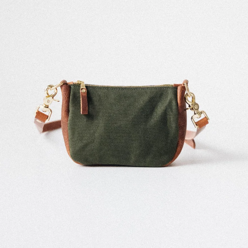 Green Canvas Mini Crossbody