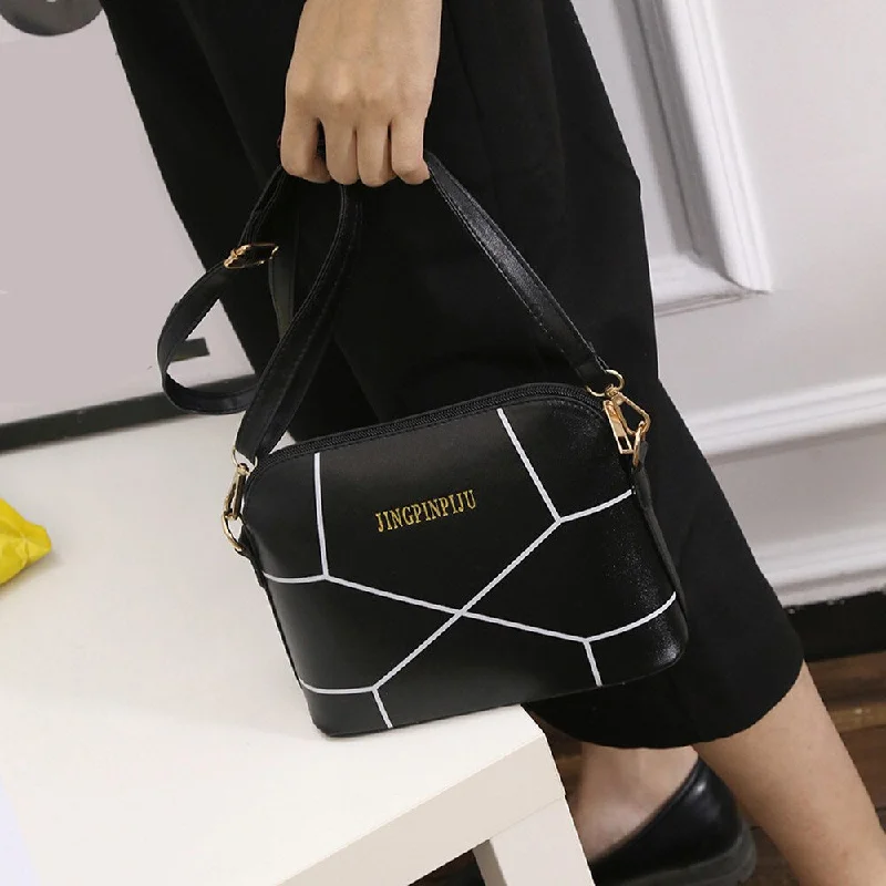 Handbag Bag Female Solid Bags for Girls Zipper Women Fashion Handbag Crack Shoulder Bag Large Tote Ladies Purse#25