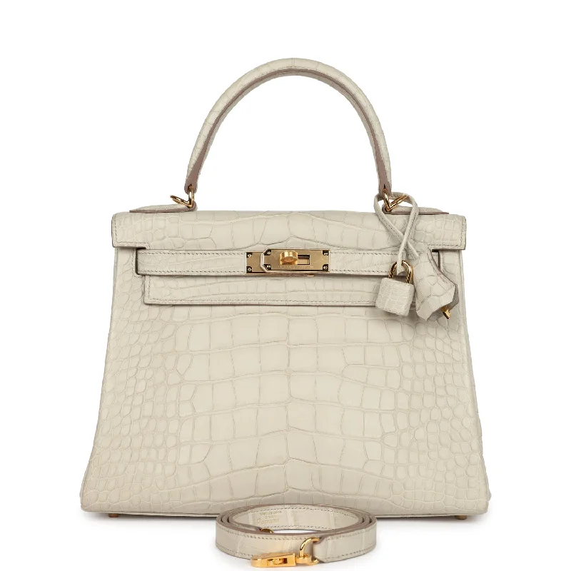 Hermes Kelly Retourne 28 Beton Matte Alligator Gold Hardware