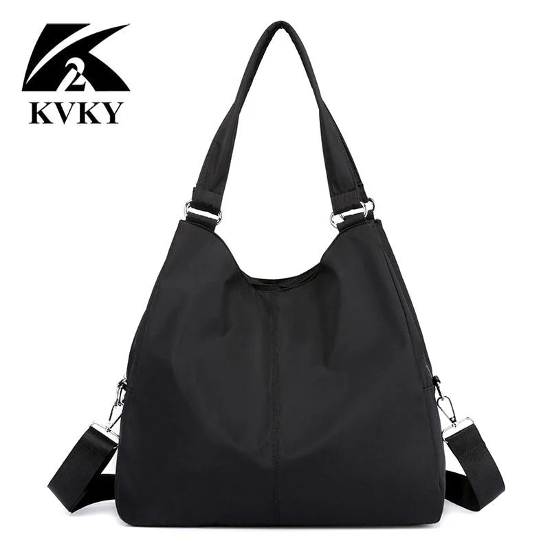 Hot Women Handbag Casual Large Shoulder Bag Nylon Tote Famous Brand Purple Handbags Mummy Shopping Bags Waterproof bolsas Black