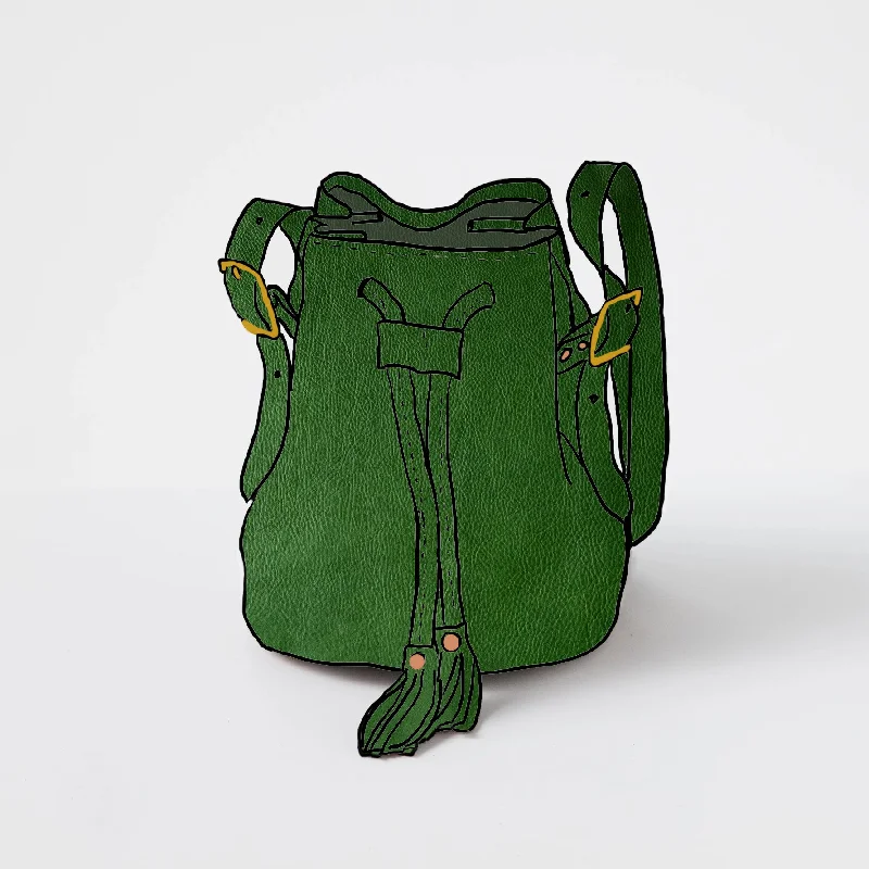 Leaf Cypress Bucket Bag