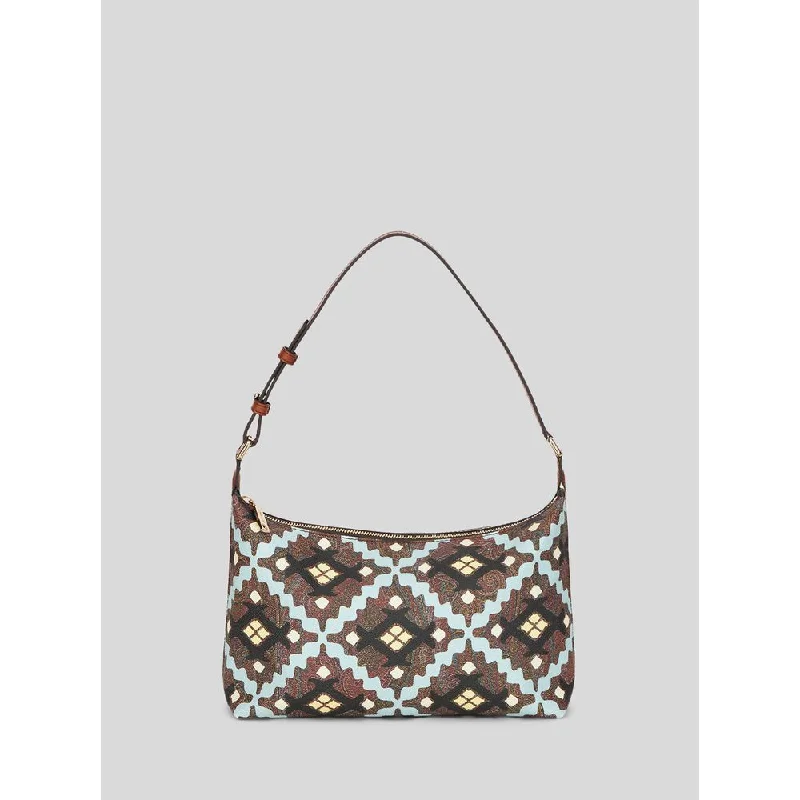 Medium Paisley Shoulder Bag With Geometric Print