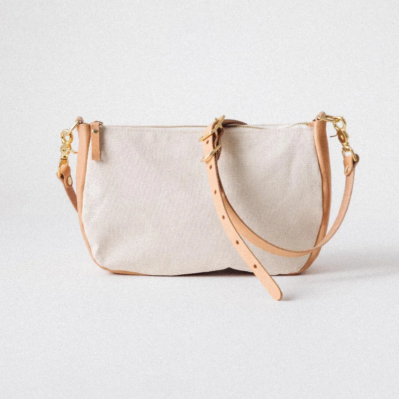 Natural Canvas Crossbody Bag