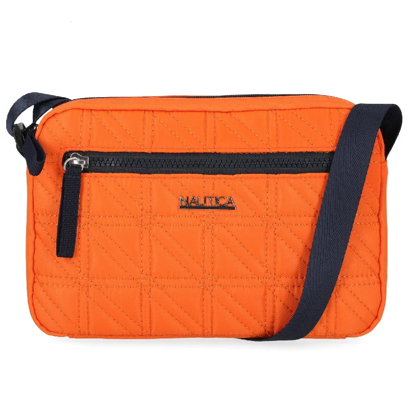 Nautica Womens Quilted Camera Crossbody Bag