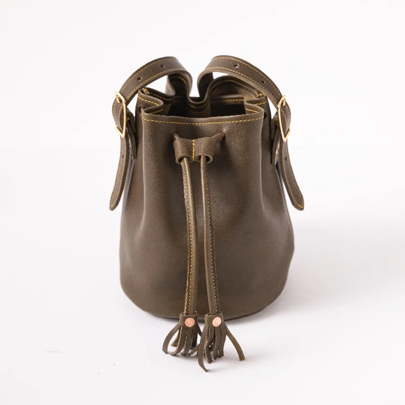 Olive Cypress Bucket Bag