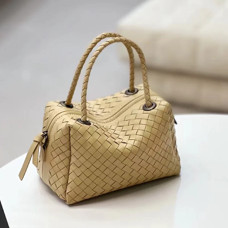 [PD0627] Sheepskin Hand-Woven Bag Women's Handbag Crossbody PD0627