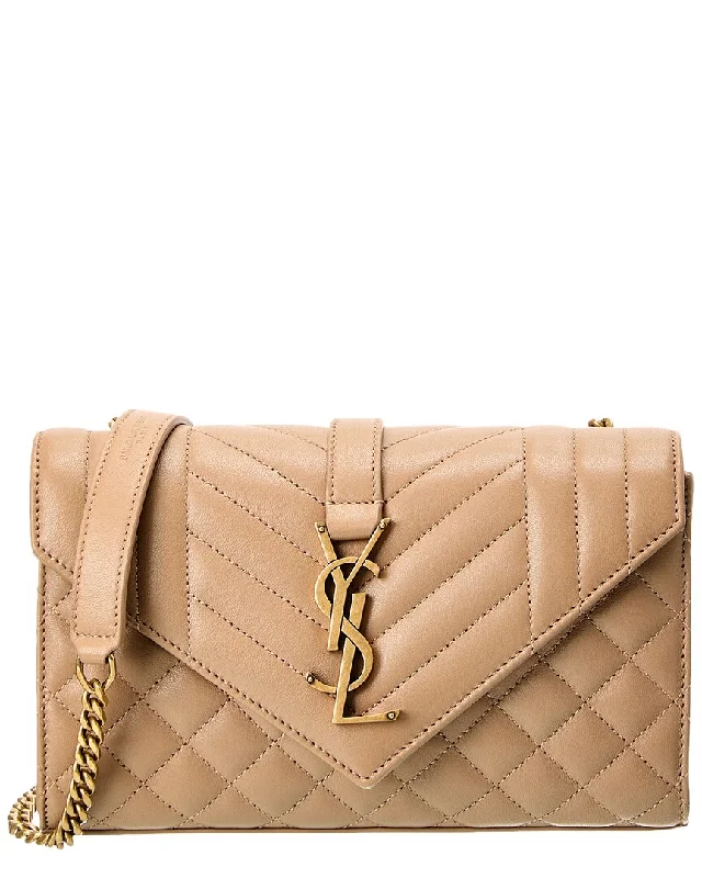 Saint Laurent Envelope Small Leather Shoulder Bag