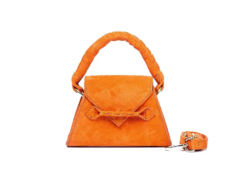 ORANGE SUEDE TOY ESE TOP HANDLE