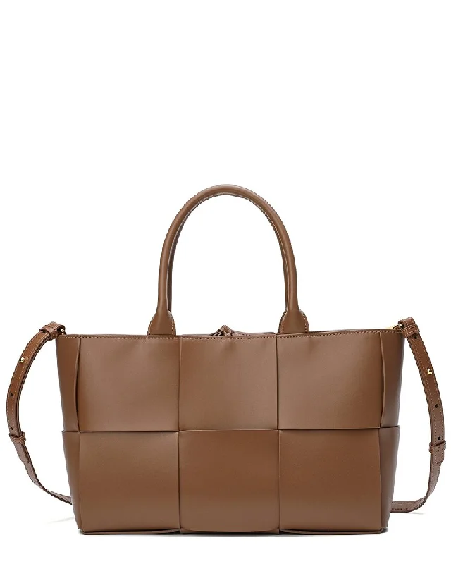 Tiffany & Fred Woven Smooth Leather Tote