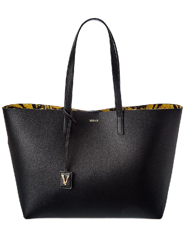 Versace Virtus Leather Tote