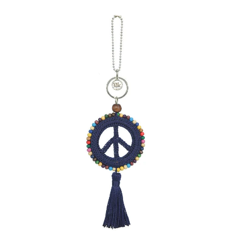 hand crochet - denim peace