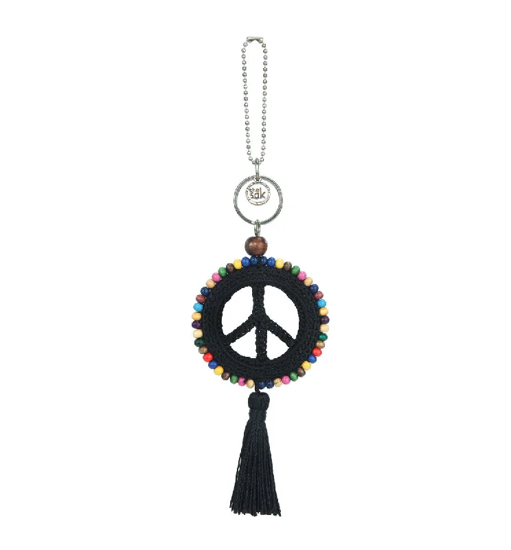 hand crochet - black peace